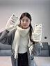 恒源祥羊毛圍巾女生冬季高檔禮盒送女友2025新款可愛(ài)手套圍巾套裝 貓咪2件套A[臻品白色圍巾+手套 曬單實(shí)拍圖