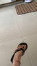 卡帝樂(lè)鱷魚(yú)（CARTELO）2025女夏時(shí)尚高跟人字拖鞋外穿厚底防滑坡跟涼拖新款水鉆沙灘拖鞋 曬單實(shí)拍圖