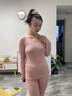 貓人保暖內衣女士無(wú)痕秋衣秋褲套裝加絨加厚冬季美膚羊毛防寒發(fā)熱 【發(fā)熱御寒】淺粉 L 【體重約：95-115斤】 曬單實(shí)拍圖