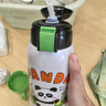 虎牌兒童雙飲316不銹鋼吸管便攜保溫保冷杯MBR-U60C 小熊貓 600ml 曬單實(shí)拍圖