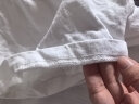 南极人纯棉短袖t恤男女夏季圆领体恤男士汗衫半袖t恤情侣打底衫上衣白T 实拍图