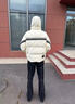 花花公子羽絨服男士冬季外套潮牌連帽加厚工裝寬松白鴨絨防風(fēng)抗寒保暖襖子 米白色 XL 曬單實(shí)拍圖