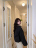 森馬（Semir）羽絨服女插肩袖可脫卸毛領(lǐng)2025新款冬季oversize花苞外套復古 黑色調（灰鴨絨）00399（特寬松介意可拍小一碼） M 曬單實(shí)拍圖