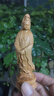 黃楊木雕念珠觀(guān)音菩薩供奉家用擺件送禮辦公室裝飾品車(chē)文玩工藝品 崖柏木精雕念珠觀(guān)音12公分 曬單實(shí)拍圖