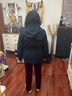 哈吉斯（HAZZYS）女裝 2025春季新款女士收腰可脫卸帽休閑夾克女ASVSU0CAU01 藏青色NV XL (170/92A 42) 曬單實(shí)拍圖