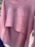 貓人（MiiOW）孕婦哺乳秋衣秋褲套裝大碼孕期睡衣產(chǎn)后喂奶月子服中厚款保暖內衣 淺粉 M （參考體重：80-110斤） 曬單實(shí)拍圖