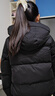 坦博爾秋冬面包羽絨服女連帽簡(jiǎn)約保暖韓版時(shí)尚短款外套TBF330332J 黑色 XS (155) 曬單實(shí)拍圖