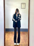 FSHE牛仔褲女2025年春秋季新款復(fù)古做舊黑色mm梨形顯瘦微喇褲馬蹄褲女 黑灰色 M [建議95-105斤] 曬單實拍圖