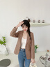 伊婭莎西裝外套女氣質(zhì)休閑職業(yè)套裝酒店前臺西服女工裝物業(yè)珠寶店工作服 (常規(guī))卡其色外套單件 XL 推薦110-120斤 曬單實拍圖