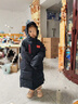特步兒童中長款羽絨服男中大童2024年冬季新款保暖外套6764251A4564 純正黑 140 cm 曬單實(shí)拍圖