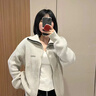 小野七天灰色毛衣針織開(kāi)衫早秋女拉鏈外套外搭長(zhǎng)袖上衣女慵懶風(fēng) 均碼 曬單實(shí)拍圖