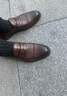 百麗通勤商務(wù)皮鞋男秋季牛皮套腳樂(lè )福鞋軟底休閑皮鞋A0632AM2 棕色 42 (260mm) 曬單實(shí)拍圖