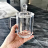 溪谷天然原礦水晶杯帶把手泡茶老板杯高端茶水分離杯送禮 【帶水晶茶漏】純凈款 400ml 1只 禮盒裝 曬單實拍圖