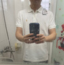 POLOWALK短袖POLO衫男夏季新款商務(wù)休閑純色棉質(zhì)翻領(lǐng)時(shí)尚上衣衣服男裝 白色 L 曬單實(shí)拍圖