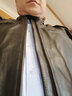 twetybird翠迪鳥(niǎo)頭層牛皮機車(chē)服皮衣男可裝護具摩托騎行真皮夾克春秋外套男 黑色【可拆卸羽絨馬甲】 2XL（適合160-170斤) 曬單實(shí)拍圖