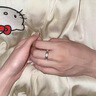 紀詩哲滿天星情侶戒指一對男女款結婚求婚開口對戒七夕情人節(jié)禮物送女友 滿天星對戒【永生花禮盒】 曬單實拍圖