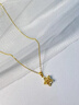 中國(guó)黃金（CHINA GOLD）5G黃金鏤空星星吊墜足金五角星黃金掛七夕情人節(jié)禮物送女朋友老婆 星星吊墜【贈(zèng)925鏈】約1.1g 曬單實(shí)拍圖