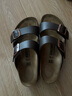 BIRKENSTOCK勃肯德國(guó)進(jìn)口男女款牛皮革經(jīng)典款軟木Arizona雙扣拖鞋 棕色常規(guī)版51101 39 曬單實(shí)拍圖