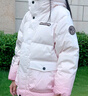 波司登（BOSIDENG）25年新款男女兒童短款5A抗菌4防面料大兜連帽羽絨服T250246915DS 【店長(cháng)推薦】雪粉漸變|9BN6 140 /64 約 130-140cm 30kg 曬單實(shí)拍圖