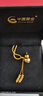中國(guó)黃金（CHINA GOLD）平安福祿葫蘆黃金項(xiàng)鏈女足金吊墜生日禮物送女朋友老婆 金重約1.4g【足金項(xiàng)鏈】 曬單實(shí)拍圖