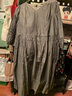 可然樸簡(jiǎn)【敘溫】非遺手工烏桕泥染 13姆米桑蠶絲棉連衣裙中長(cháng)款裙子有襯 烏木灰-有襯 L 曬單實(shí)拍圖