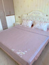堂皇/TEVEL家紡60支全棉純棉貢緞夏涼被冰絲空調被可水洗夏被 粉紫 200x230cm 曬單實(shí)拍圖