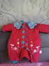 G.duck小黃鴨新生兒拜年服嬰兒過(guò)年衣服喜慶冬裝過(guò)年女寶寶抓周紅色連體 SDB-YPDJ500 紅色 66 cm(66cm) 曬單實(shí)拍圖