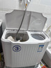 揚子7.5公斤半自動(dòng)母嬰內衣褲洗衣機雙桶缸大容量家用宿舍租房用小型迷你脫水甩干波輪洗衣機 白色 曬單實(shí)拍圖