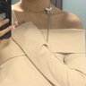 宙馨純欲辣妹修身包臀打底內搭一字肩短裙子針織連衣裙女秋冬2025新款 卡其色 M 曬單實(shí)拍圖
