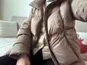 播光澤質感金屬拉鏈羽絨服DDR4RD5080播90白鴨絨立領寬松羽絨服女24 O90桂月 S 曬單實拍圖