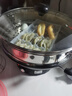 美菱（MeiLing）新一代電炒鍋多功能電熱鍋大容量電蒸鍋38CM定時(shí)加深加厚鑄鐵蒸炒一體電鍋多用途電火鍋304鋼雙籠 曬單實(shí)拍圖