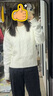 森馬（Semir）森柔毛衫|商場同款毛衣女圓領(lǐng)純色2024冬季絞花上衣101724107014 曬單實(shí)拍圖