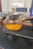 錦格 玻璃公道杯分茶器加厚耐熱公杯茶具配件不銹鋼茶漏透明側把濾茶 竹節側把公道杯300ml+茶漏 曬單實(shí)拍圖