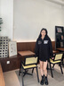 卓詩(shī)尼厚底短靴女2025年冬季新款春秋單靴子復古瘦瘦加絨英倫風(fēng)馬丁靴女 黑色-單里 37 曬單實(shí)拍圖