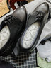 沙馳（SATCHI）男鞋春季新款商務(wù)休閑鞋皮鞋男羊皮系帶氣墊軟皮舒適正裝鞋子男 87962018Z 42 歐碼偏大一碼 曬單實(shí)拍圖