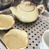 米黃汝窯旅行茶具套裝一壺兩杯快客杯戶外企業(yè)送禮泡茶定制LOGO 一壺兩杯/半月壺/梅花杯（旅行包） 曬單實(shí)拍圖