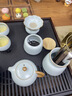 唐豐茶具套裝帶茶盤(pán)家用高檔自動(dòng)茶臺燒水壺一體式泡茶器全套茶壺茶杯 騰山茶盤(pán)+璃明燒水爐+天青西施壺14頭+天元（沖量款） 曬單實(shí)拍圖