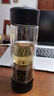 匡迪玻璃杯華象金力耐高溫茶水分離簡約商務(wù)高端雙層玻璃泡茶水杯定制 黑色-高端禮盒包裝- 350ml 350ml 曬單實(shí)拍圖