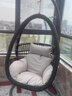 達兒旅吊籃椅子室內秋千搖籃吊椅懶人家用陽(yáng)臺吊床臥室網(wǎng)紅鳥(niǎo)巢吊蘭藤椅 簡(jiǎn)約白雙人|加粗雙桿|麻花太空椅 曬單實(shí)拍圖