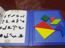 樂(lè )爾思七巧板智力拼圖磁力磁性?xún)和W(xué)生一年級下冊便攜幼兒園趣味玩具 藍色磁性木質(zhì)七巧板 曬單實(shí)拍圖
