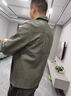 皮爾卡丹皮衣真皮新款加絨加厚男士外套休閑韓版修身皮夾克帥氣翻領(lǐng)機車(chē) 綠色 薄款 XL 115-130斤 曬單實(shí)拍圖