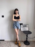 狄德拉真皮鏤空馬丁靴女2025春夏新款透氣厚底松糕內(nèi)增高8cm大黃短靴 咖啡色 【增高8cm+牛皮】 34 曬單實(shí)拍圖