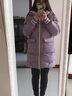 歐黛秀大碼羽絨服女200斤顯瘦中長款冬季裝棉服棉衣面包服胖mm時尚高端 紫色 4XL 建議180-200斤 曬單實拍圖