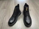Jeep吉普馬丁靴男中高幫秋季透氣英倫風(fēng)高端真皮皮鞋復古機車(chē)靴工裝鞋 黑色四季款 44 皮鞋碼 曬單實(shí)拍圖
