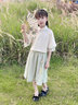 綴櫻漢服女童襦裙夏季中式民國風(fēng)女童新款兒童新夏季古風(fēng)國風(fēng)旗袍套裝 青黛套裝（不含配飾） 150 曬單實(shí)拍圖