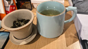 唐豐汝窯辦公杯茶水分離杯高檔個(gè)人陶瓷泡茶杯 天青龍把辦公杯禮盒裝 曬單實(shí)拍圖