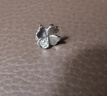 中國黃金（CHINA GOLD）四葉草銀耳釘女生純銀耳環(huán)銀耳飾七夕情人節禮物送女友老婆生日 心形四葉草耳釘-托帕石+京速達 曬單實(shí)拍圖