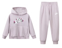 NIKE 耐克女童連帽加絨衛衣+長(cháng)褲2件套2025冬季花朵印花兒童保暖套裝 曬單實(shí)拍圖