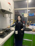 凱柚日系可愛小熊長袖圍裙女廚房家用做飯防油防污罩衣家務(wù)圍腰工作服 小熊無袖罩衣-黑 曬單實(shí)拍圖