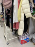 麥田（HCMAITI）衣帽架落地臥室簡易可移動室內(nèi)衣服收納置物架家用陽臺宿舍掛衣架 （熱銷款）60cm-奶油白【雙層置物網(wǎng)籃】 曬單實(shí)拍圖